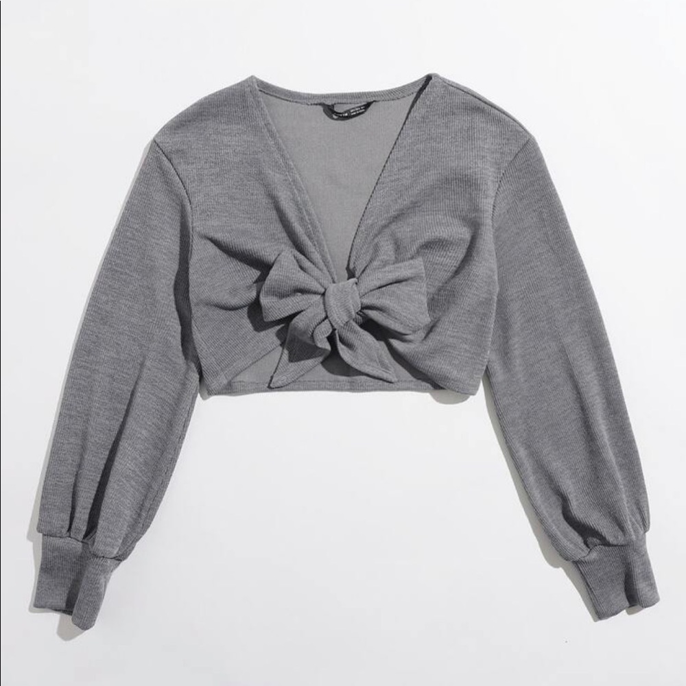 Knot front crop top